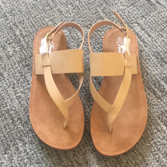 Shoes - Brand New Sandals! Light Tan Straps.